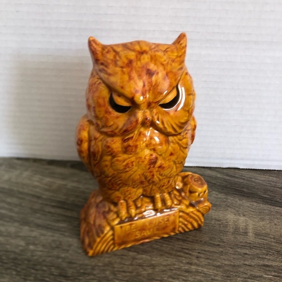 Vtg MCM Owl Coin Bank - Picture 2 of 15